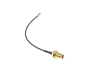 Kabel koncentryczny, RF, Czarny Gniazdo SMA Żeńskie U.FL 100mm, RS PRO Z zakończeniem