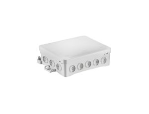 Puszka naścienna 90x40x135mm z dławnicą zintegrowaną samozatrzaskowa, bezhalogenowa, seria FASTBOXiHOOK szara IP54 NS9 35404102