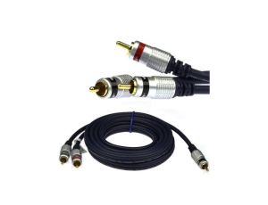 VITALCO RKD180 Kabel Audio do Subwoofera 1x RCA Cinch (wtyk) / 2x RCA Cinch (wtyk) 1,5m