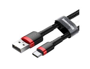 BASEUS Kabel USB 3.0 typ-C / A (wtyk / wtyk) Quick Charge 3.0 czarno-czerwony 1m