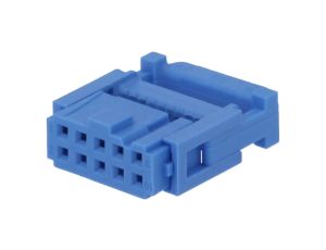 Wtyk IDC żeński 10-pin IDC do kabla taśmowego 1,27mm niebieski 1658527-4