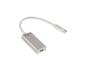 AUDA CableTime Adapter USB 3.1 typ-C - mini DisplayPort 4K@60 (wtyk / gniazdo) srebrny 15cm