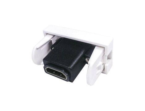 Gniazdo HDMI proste moduł 1M 22,5x45 biały Mediabox