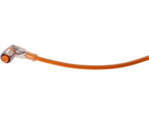 Kabel połączeniowy, 5m, M12 żeński (gniazdo) 4-PIN kątowy, Końcówka wolna, 4x0,25mm, PVC, VK50A039