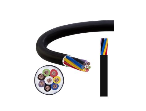 Przewód przyczepowy samochodowy YLYs 7x1 + 1x1,5 24V Elektrokabel /100m/