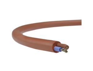 Kabel silikonowy SIHF 180C 300/500V 2x0,5 ciepłoodporny LSOH ceglasty linka TKD /100m/
