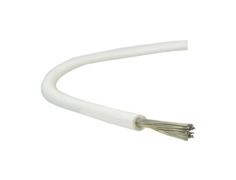 Kabel silikonowy SIF 180C 300/500V 1,5 ciepłoodporny LSOH biały linka BSG 100m