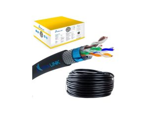 Kabel sieciowy skrętka 305M Extralink CAT5E SFTP (SF/UTP) V2 Zewnętrzny