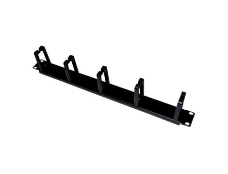 Organizator kabli 1U 19 5 plastikowych uchwytów, czarny ALANTEC PK009