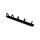 Organizator kabli 1U 19 5 plastikowych uchwytów, czarny ALANTEC PK009