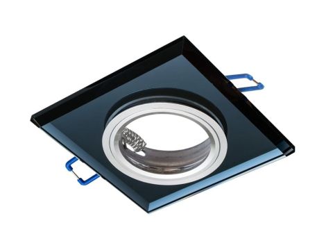 Oczko sufitowe szklane KWADRATOWE. Kolor: CZARNY EKOS271 Milagro