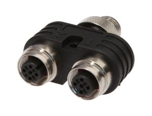 Rozdzielacz, 2x M12 4-PIN, M12 5-PIN, gniazdo Czujnika/aktuatora z przewodem uziemiającym VK000043