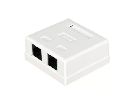 Gniazdo komputerowe 2xRJ45 kat.5e nieekranowane UTP natynkowe Alantec