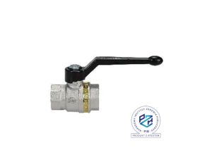 Zawór kulowy G 1 1/2 GW, PN25 mosiądz niklowany, PTFE