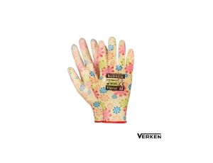 Rękawice Robocze Ogrodowe Ochronne Poliuretanowe Flower Rozmiar 8- M