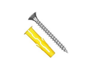 Kołki rozporowe uniwersalne UNO 5x24 z wkrętem z łbem stożkowym 3,5x30 100szt. RAWLPLUG