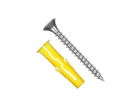 Kołki rozporowe uniwersalne UNO 5x24 z wkrętem z łbem stożkowym 3,5x30 100szt. RAWLPLUG