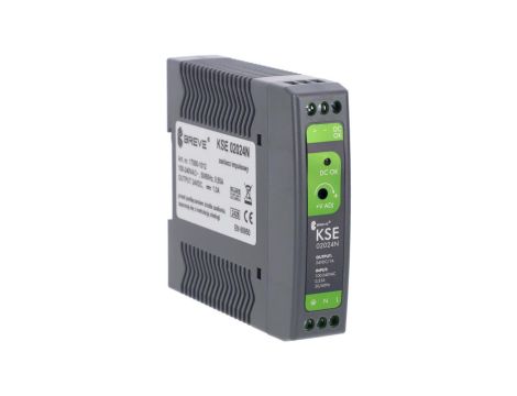 Zasilacz impulsowy KSE 02024P 230/ 24VDC 1A 24W na szynę DIN, Uzas: 85-264VACVAC, Ta70, 17000-1012