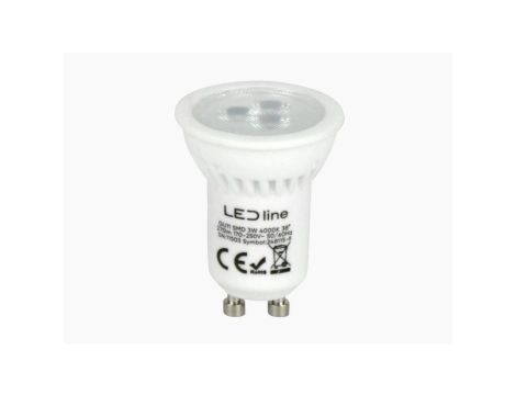 LED line PRIME żarówka LED GU11 3W 4000K neutralna 330lm CERAMICZNA 38st. 5 lat gwar.