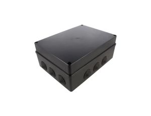 Skrzynka hermetyczna IP65 Puszka instalacyjna 300x220x120mm bezhalogenowa czarna z dławikami PG29 S-BOX 606c