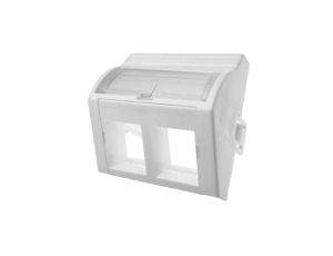 Adapter 45x45 2xRJ45 (wypukły kątowy) ALANTEC