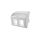 Adapter 45x45 2xRJ45 (wypukły kątowy) ALANTEC