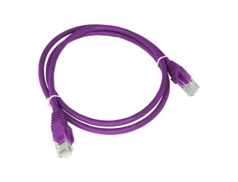 Patch-cord U/UTP kat.6A LSOH fioletowy 1m ALANTEC