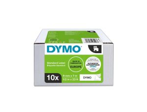 Taśma DYMO D1 9mm x 7m czarny/ biały PACK /10szt./