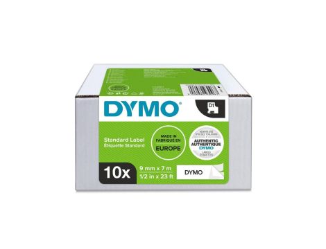 Taśma DYMO D1 9mm x 7m czarny/ biały PACK /10szt./
