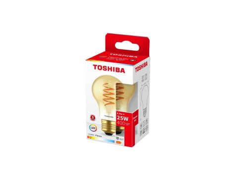 TOSHIBA LED FILAMENT (SPIRAL AMBER) A60 E27 4.5W 2200K/10szt./
