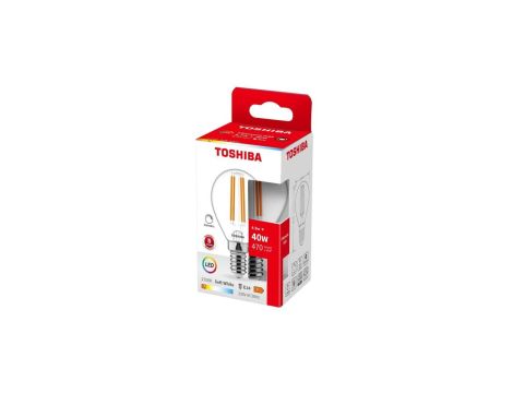 TOSHIBA LED FILAMENT G45 E14 4.5W 2700K DIM/10szt./