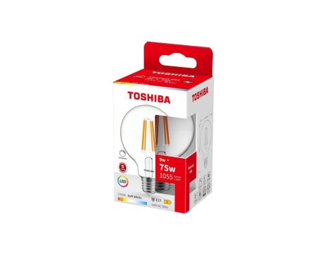 TOSHIBA LED FILAMENT G95 E27 9W 2700K DIM/10szt./