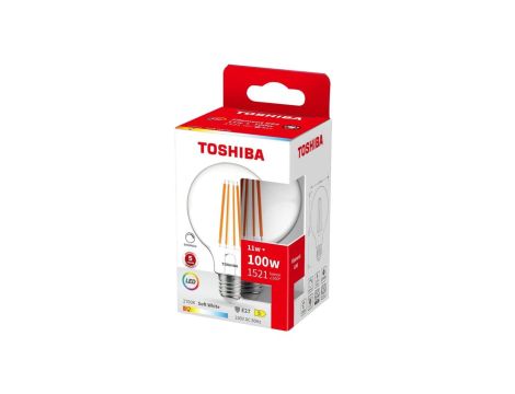 TOSHIBA LED FILAMENT G95 E27 11W 2700K DIM/10szt./