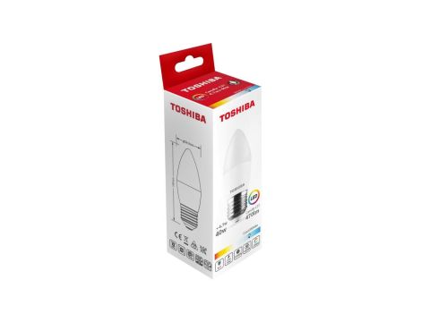 TOSHIBA LED N_STD C37 E27 4.7W 6500K/10szt./