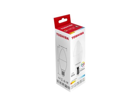 TOSHIBA LED N_STD C37 E14 7W 3000K/10szt./