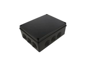 Skrzynka hermetyczna IP65 Puszka instalacyjna 240x190x90mm bezhalogenowa czarna z dławikami PG29 S-BOX 506c