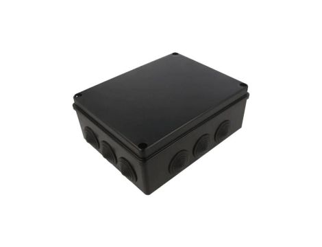 Skrzynka hermetyczna IP65 Puszka instalacyjna 240x190x90mm bezhalogenowa czarna z dławikami PG29 S-BOX 506c