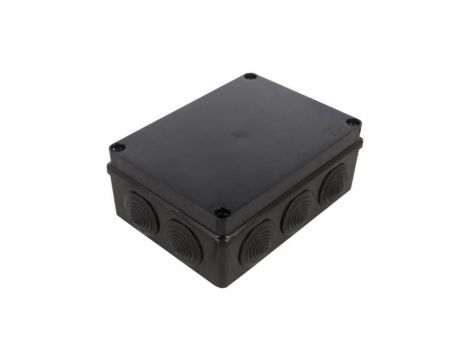 Skrzynka hermetyczna IP65 Puszka instalacyjna 190x140x70mm bezhalogenowa czarna z dławikami PG29 S-BOX 406c