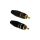 PROLINK Premium TRC-019 Wtyki RCA typu CINCH skręcane proste pozłacane 2szt. czarny + czerwony