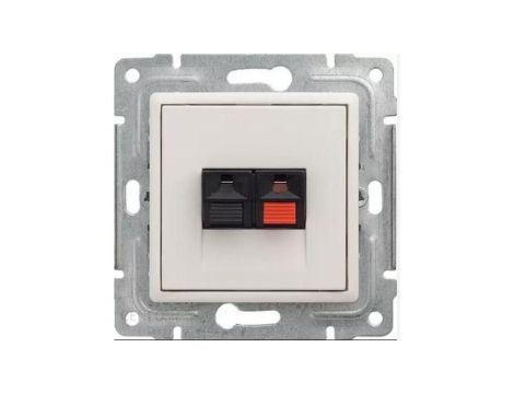 VENA Gniazdo głośnikowe pojedyncze białe 510472