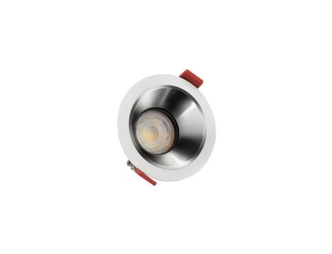 FIALE COMFORT ANTI - GLARE GU10 OCZKO GU10 250V IP20 FI85x50mm BIAŁY okrągła środek srebrny ruchoma