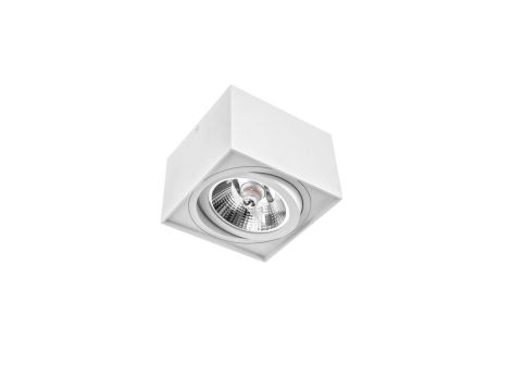 CHLOE AR111 NATYNKOWA GU10 250V IP20 145x145x100 BIAŁY kwadratowa ruchoma