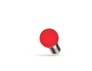 LED KULKA E-27 230V 1W CZERWONY SPECTRUM