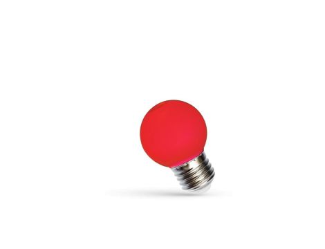 LED KULKA E-27 230V 1W CZERWONY SPECTRUM