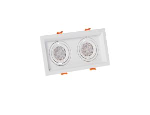 Oprawa downlight MDD MINI DUE GU10 x2 110x210x40mm biały