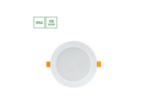 DURE 3 DOWNLIGHT 12W CW 230V 110st IP54 IK06 145x34 BIAŁY okrągła zasilacz zintegrowany
