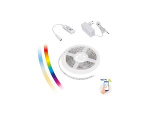 Zestaw pasek LED 17W/5m RGBW+CCT+DIM (5m rolka) w silikonie+kontroler+zasilacz Wi-Fi SMART