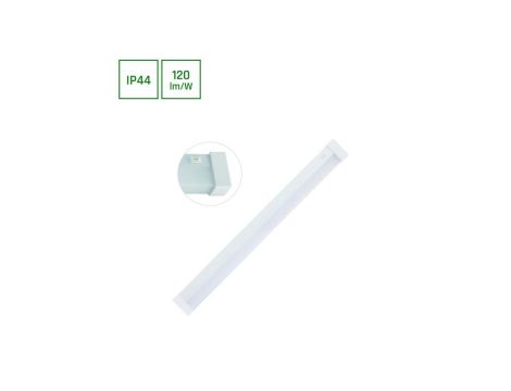 AQUATICA 15W NW 230V 150st IP44 596x46x63 BIAŁY kwadratowa końcówka, włącznik