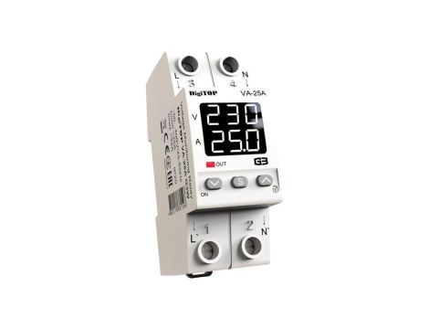 Przekaźnik napięciowy z kontrolą prądu DigiTOP VA-25A G3W
