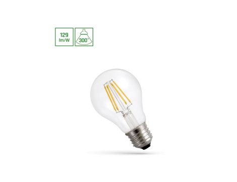 LED GLS E-27 230V 8.5W COG WW CLEAR SPECTRUM